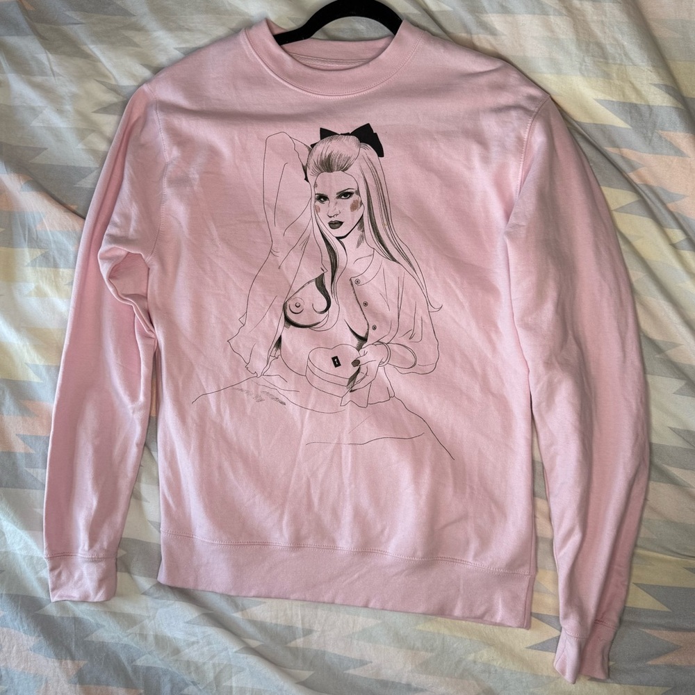 Lana Del Ray 2023 Tunnel Under Ocean Blvd Tour Merch Medium Pink Sweater